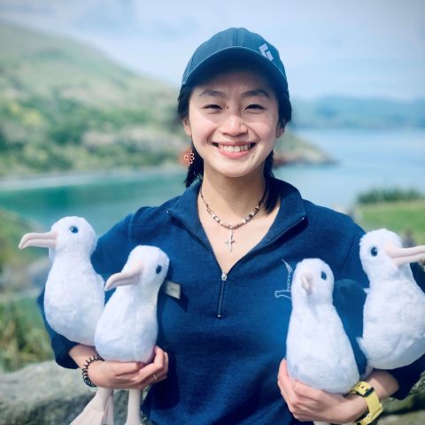 a person holding a bird