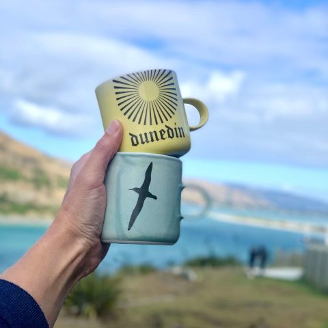 a man holding a sign